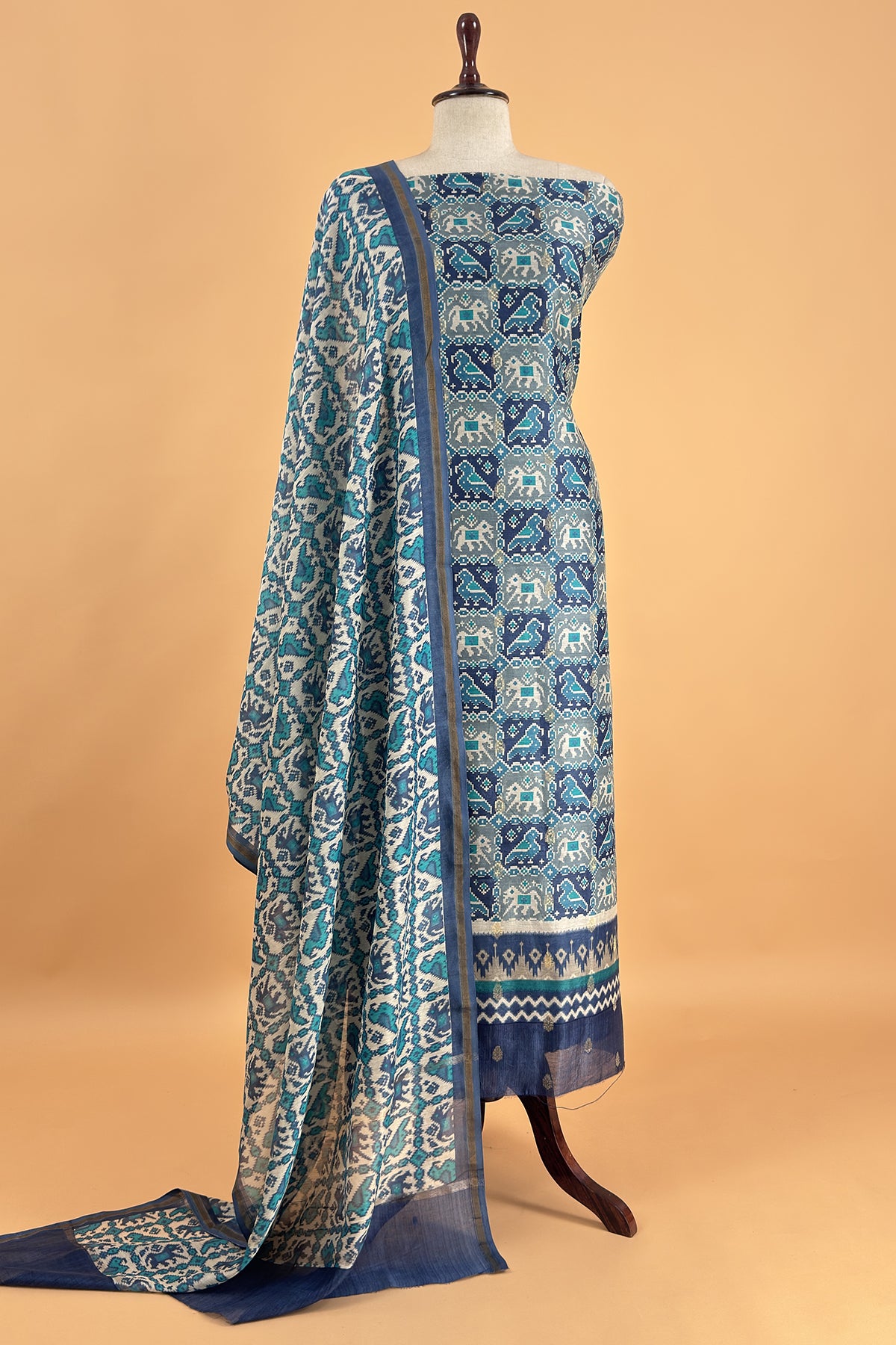 Summer wear maheshwari suit with dupatta

