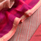 Pure Maheshwari Silk Suit With Block Print Dupatta