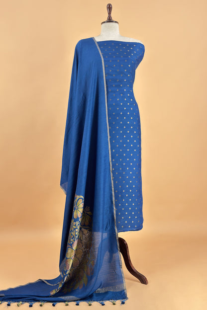 premium munga tussar suit with brush hand-painting

