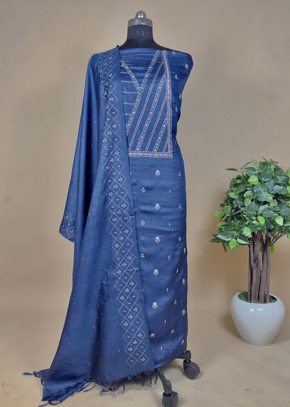 Tussar Silk Sut With dupatta