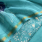 Firozi Pure Maheshwari Silk Suit With Banarasi Bootis