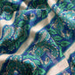 Blue Pure Maheshwari Silk Unstitched Suit fabric with Banarasi bootis and Kalamkari print