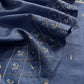 Blue Shree Niketan Embroidered Tussar Silk Suit