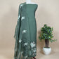 Green Tussar Silk Suit Unstitched With Dupatta