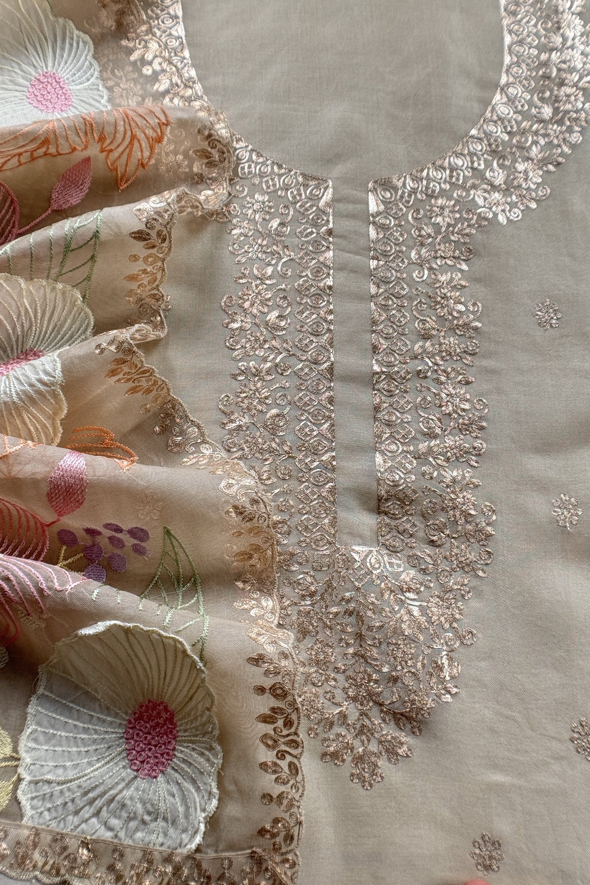 Indian ethnic wear kora silk suits for women

