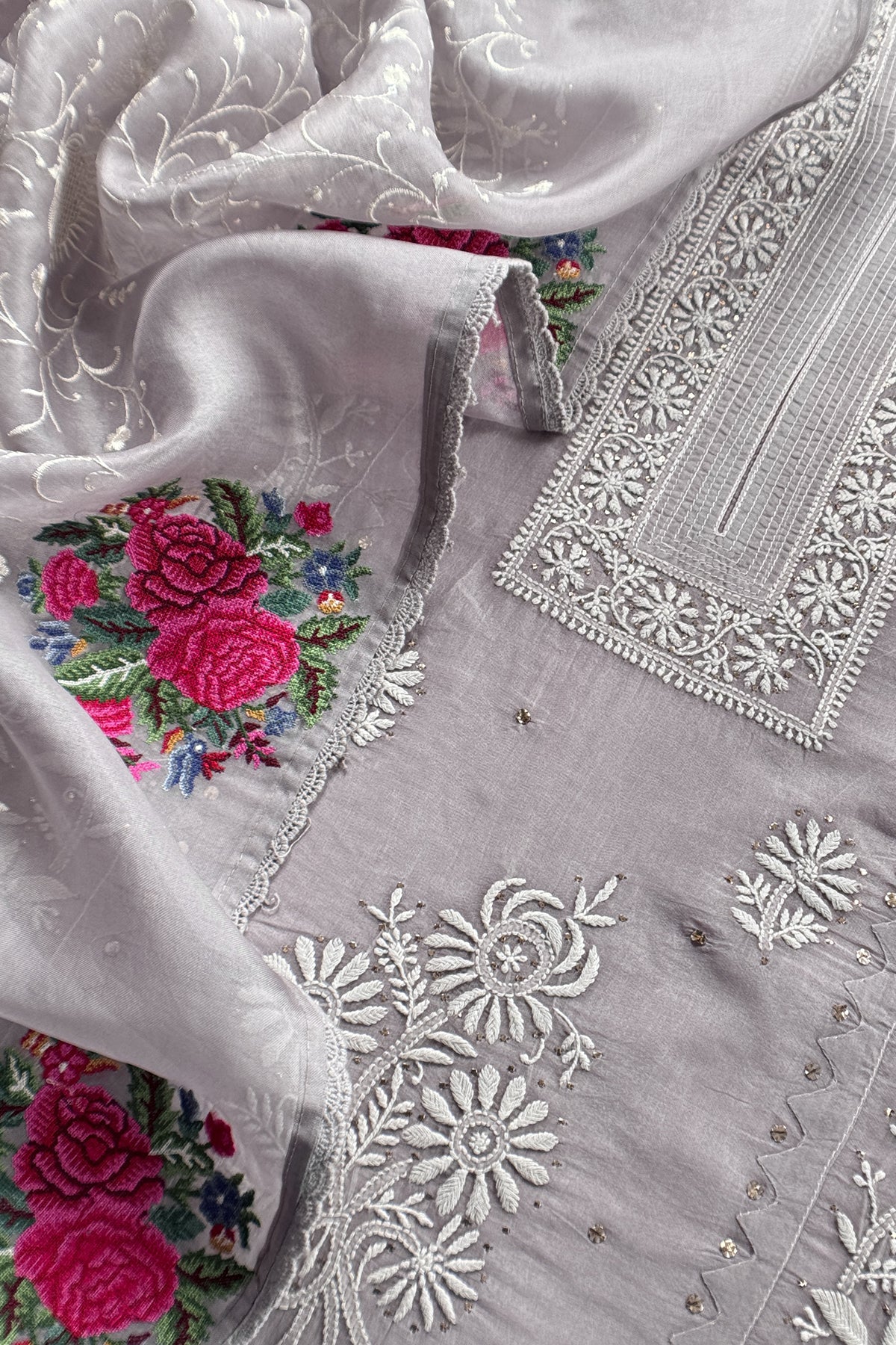 Organza Silk Suit For Bridal Trousseau

