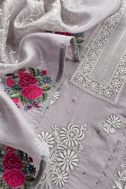 Organza Silk Suit For Bridal Trousseau

