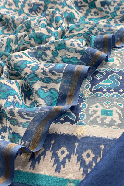Pure maheshwari silk suit fabric

