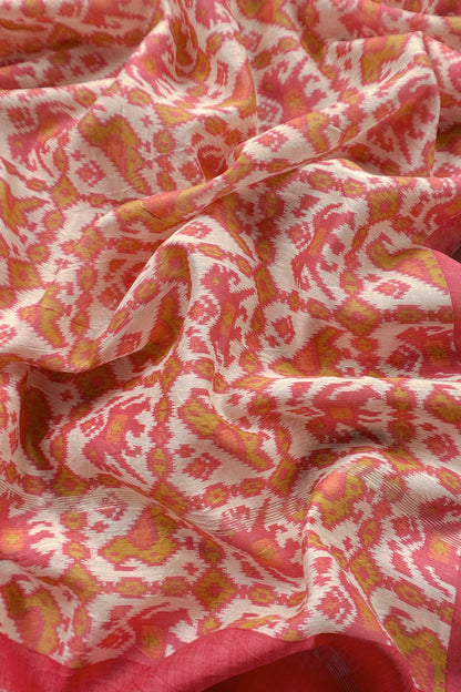Maheshwari Silk Suit In Patola With Zari Weaving