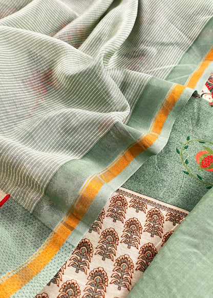Maheshwari silk suit with dupatta

