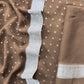 Brown Banarasi Georgette Suit With Jacquard Weaving