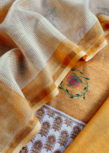 Maheshwari silk suit with dupatta

