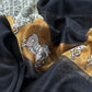 Black Pure Maheshwari Silk Suit With Dupatta