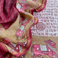 Maroon Pure Maheshwari Silk Suit With Dupatta