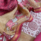 Maroon Pure Maheshwari Silk Suit With Dupatta