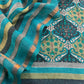 Blue Pure Maheshwari Silk Suit In Hand-Block Print With Dupatta