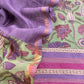 Green With Purple Pure Maheshwari Silk Unstitched Suit With Dupatta