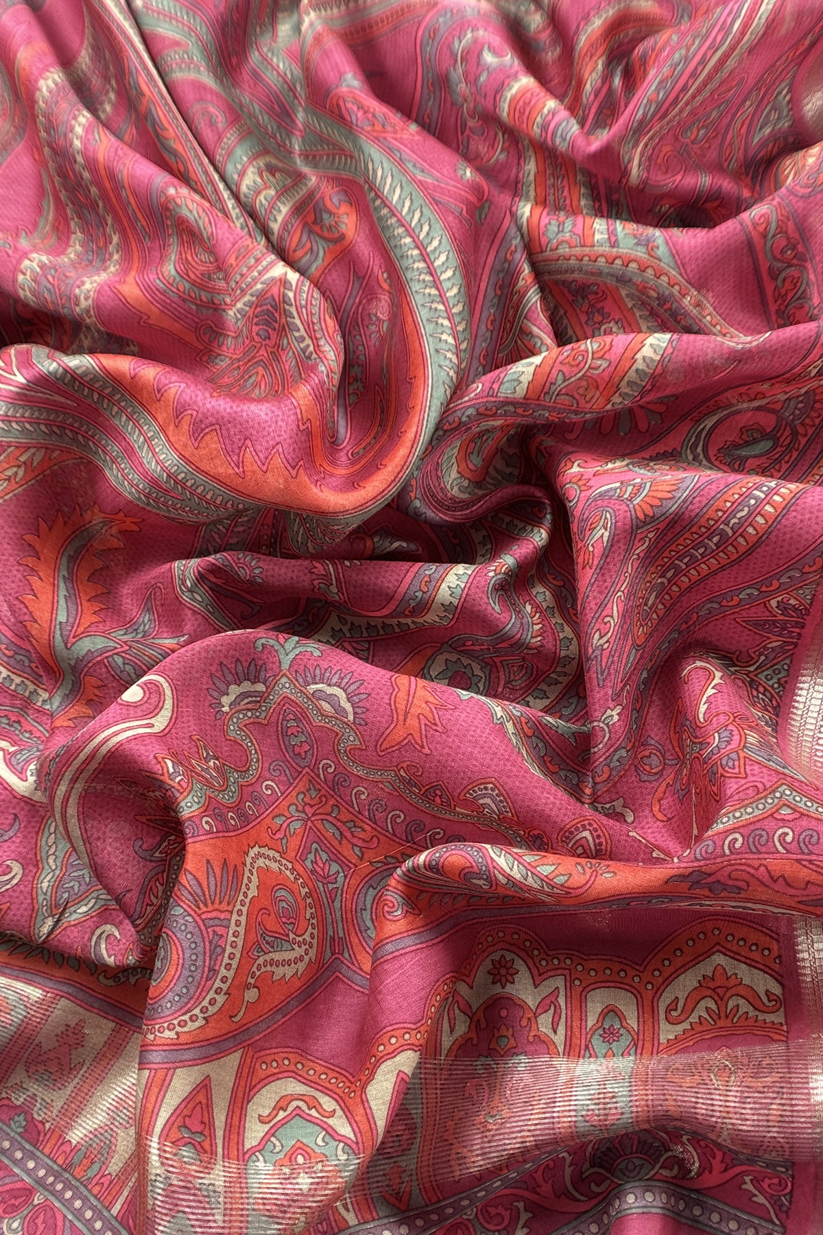 Pure maheshwari silk suit fabric

