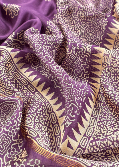 Pure maheshwari silk suit fabric

