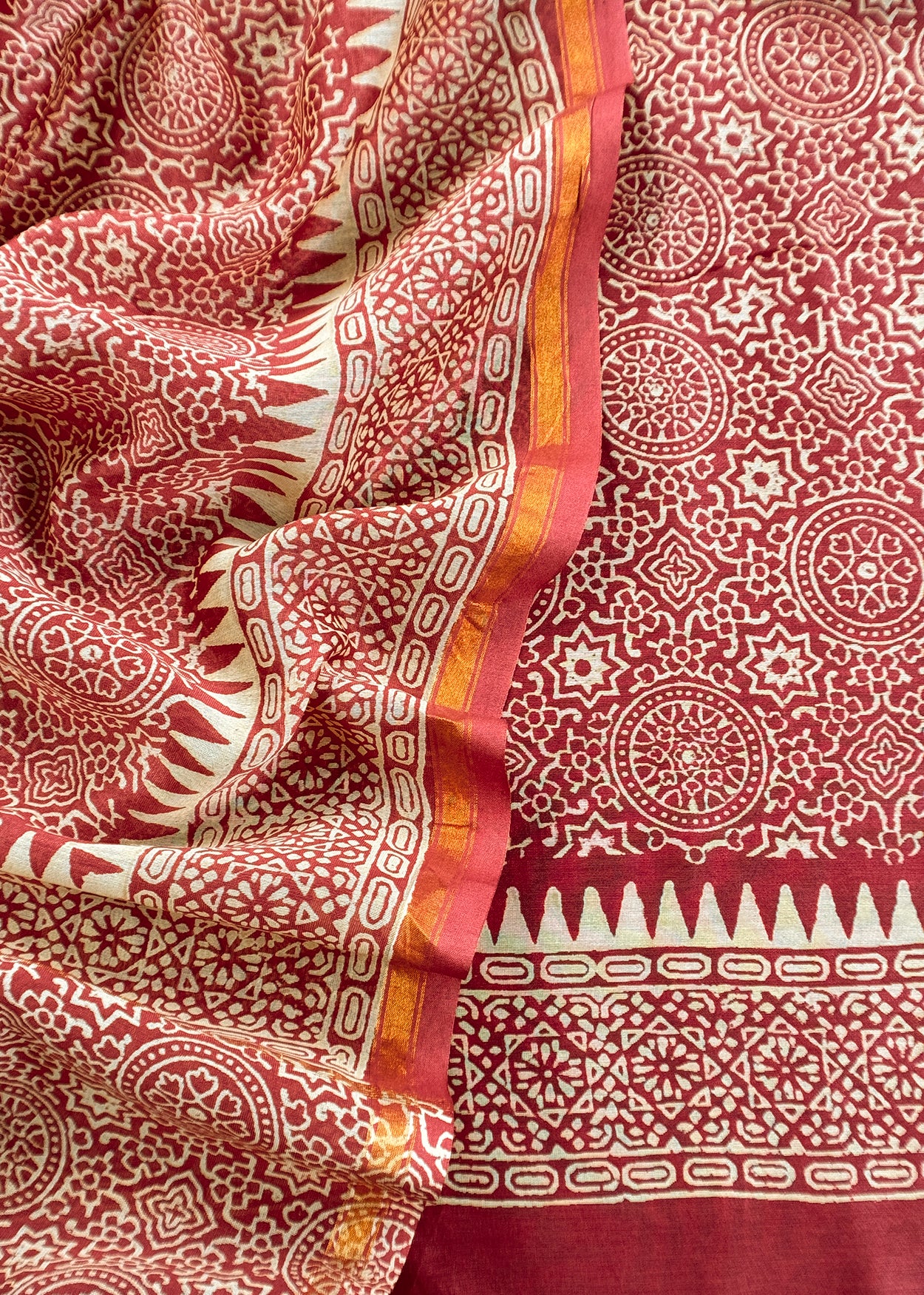 Pure maheshwari silk suit fabric

