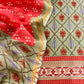 Jade Green Hand-Block Print Pure Maheshwari Silk Suit With Bandhani Dupatta