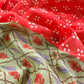 Jade Green Hand-Block Print Pure Maheshwari Silk Suit With Bandhani Dupatta