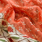 Off White Hand-Block Print Pure Maheshwari Silk Suit With Bandhani Dupatta