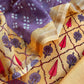 Yellow Hand-Block Print Pure Maheshwari Silk Suit With Bandhani Dupatta