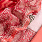 Red Pure Mulmul Unstitched Suit Fabric With Floral Print