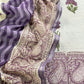 Purple Pure Mulmul Unstitched Suit Fabric With Floral Print