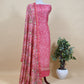 Camel Yellow Maheshwari Silk Unstitched Suit With Bandhani And Patola Print