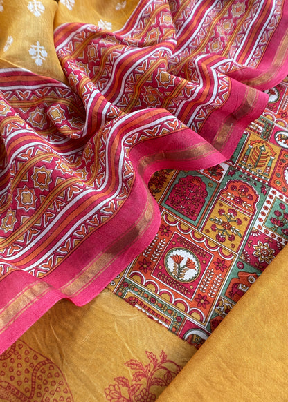 Summer wear maheshwari suit with dupatta


