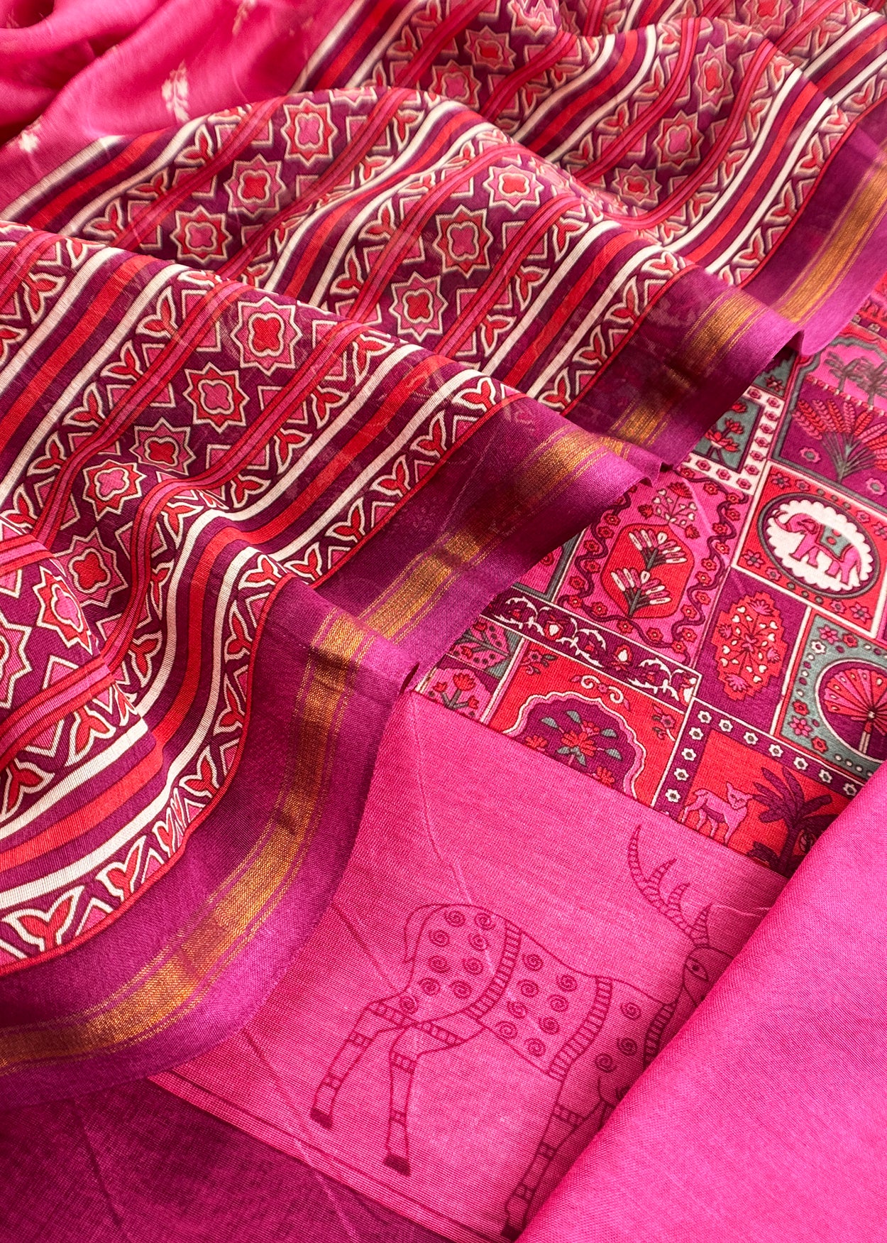 Summer wear maheshwari suit with dupatta

