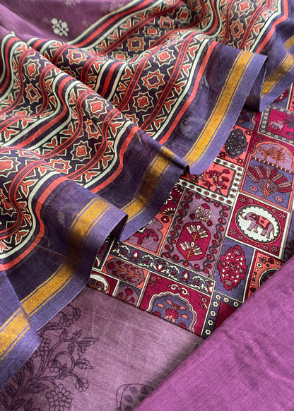 Summer wear maheshwari suit with dupatta

