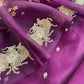 Organza silk suit with zari embroidery

