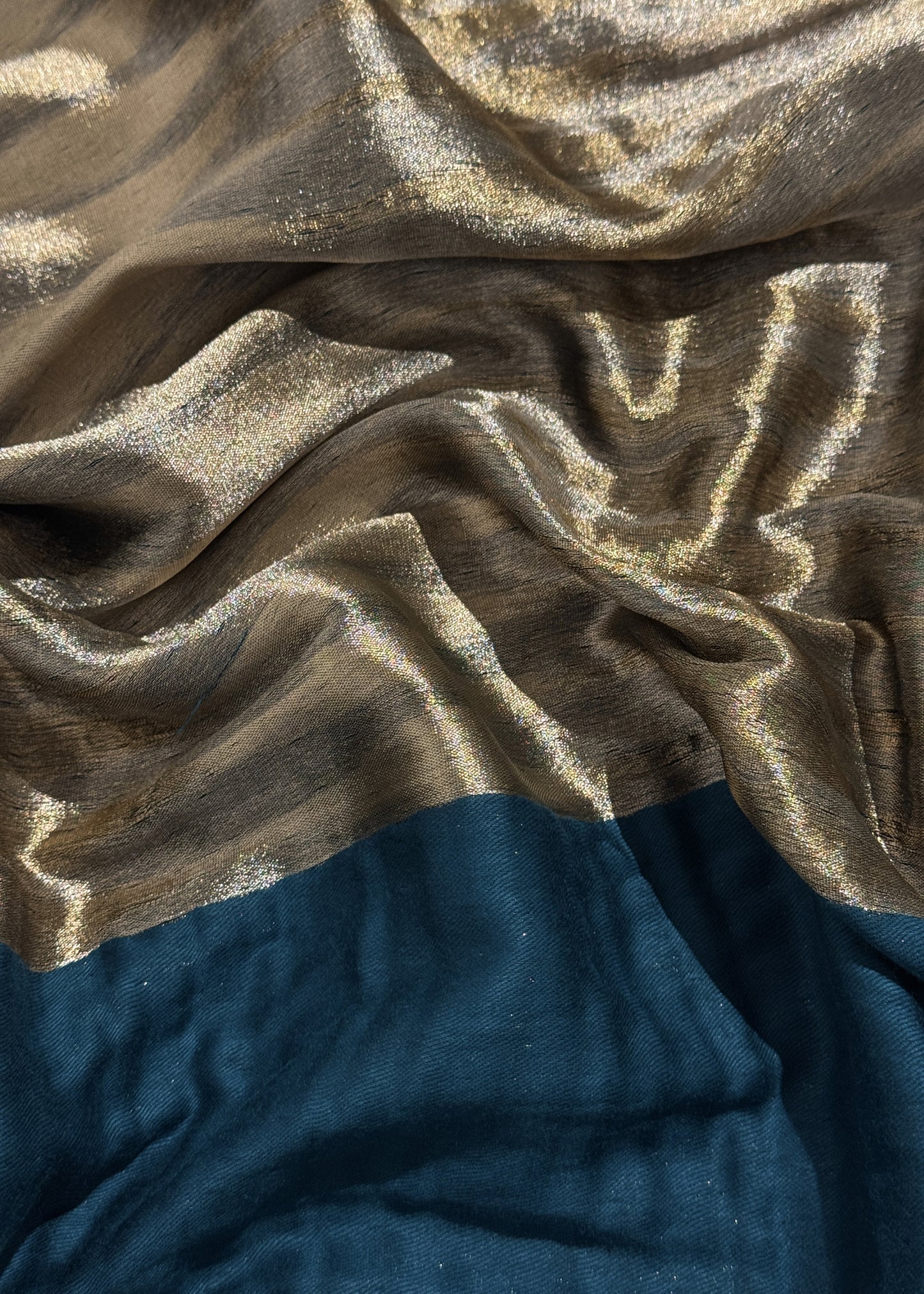 Pure wool double gold shaded stole