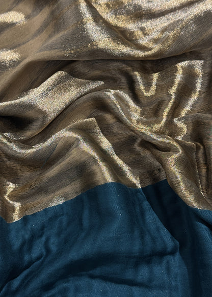 Pure wool double gold shaded stole