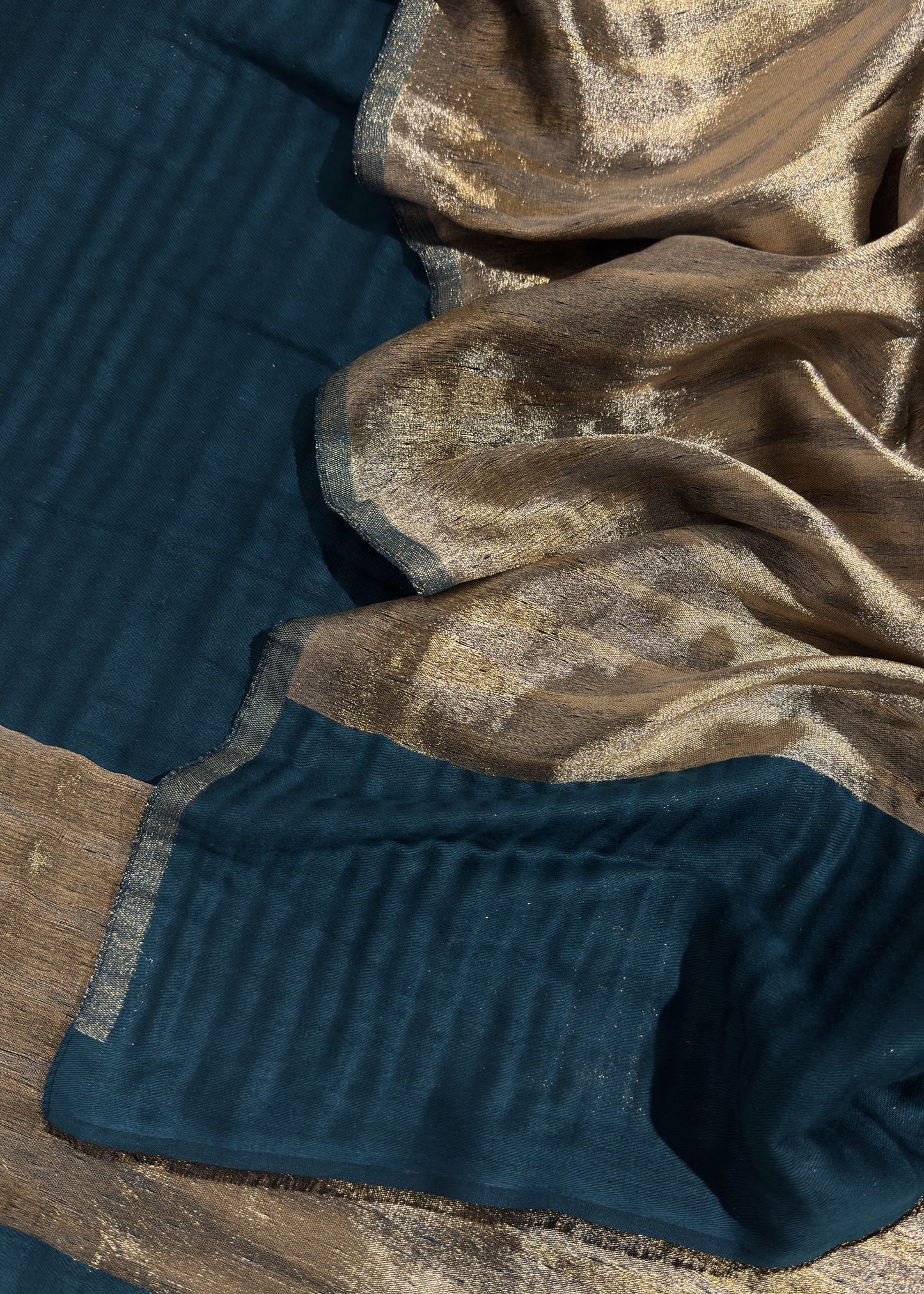 Pure wool double gold shaded stole