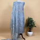 Bluish Grey Pure Organa kurta And Floral Dupatta With Sequins, Cutdana And Appliqué Work