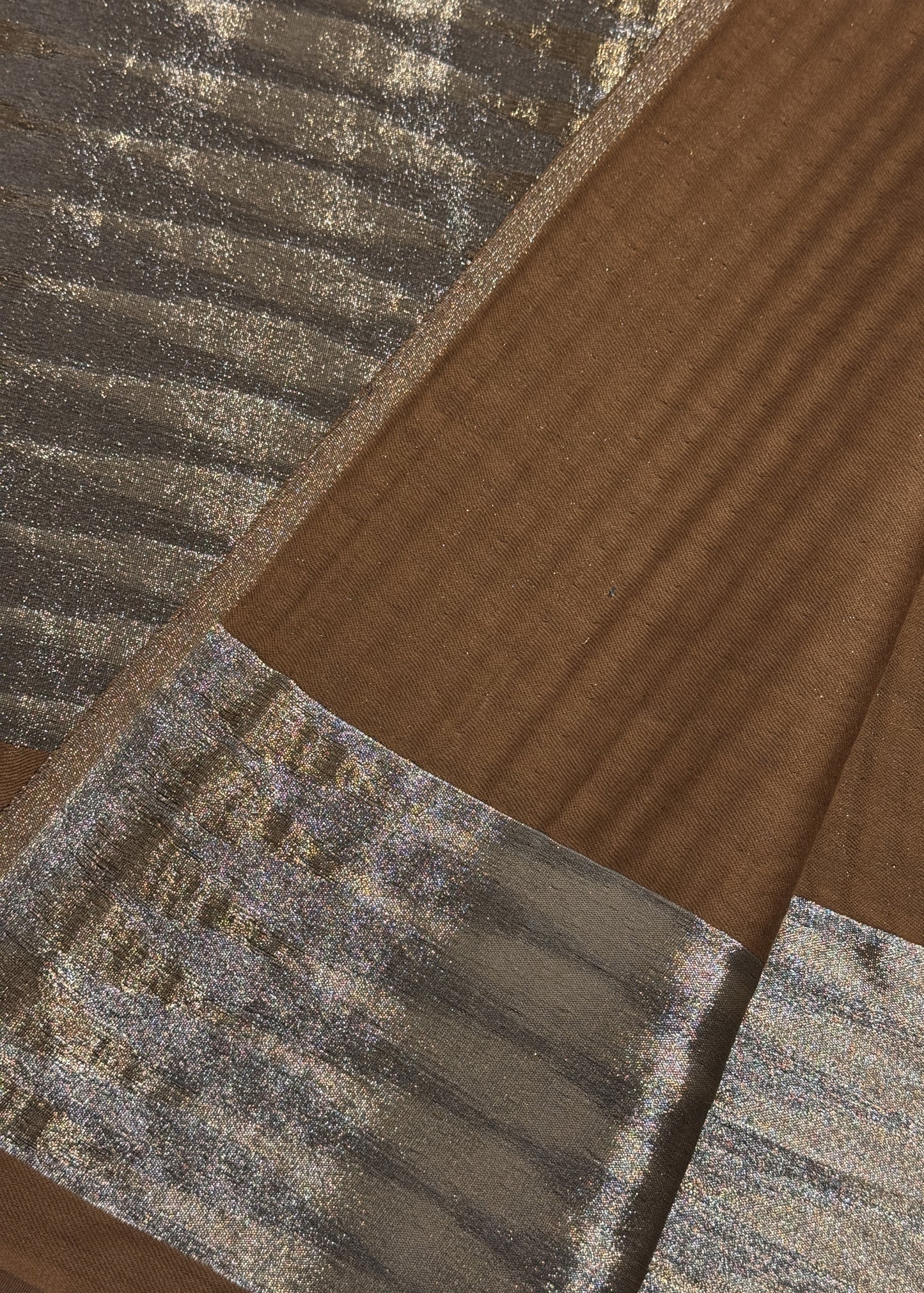 Pure wool double gold shaded stole