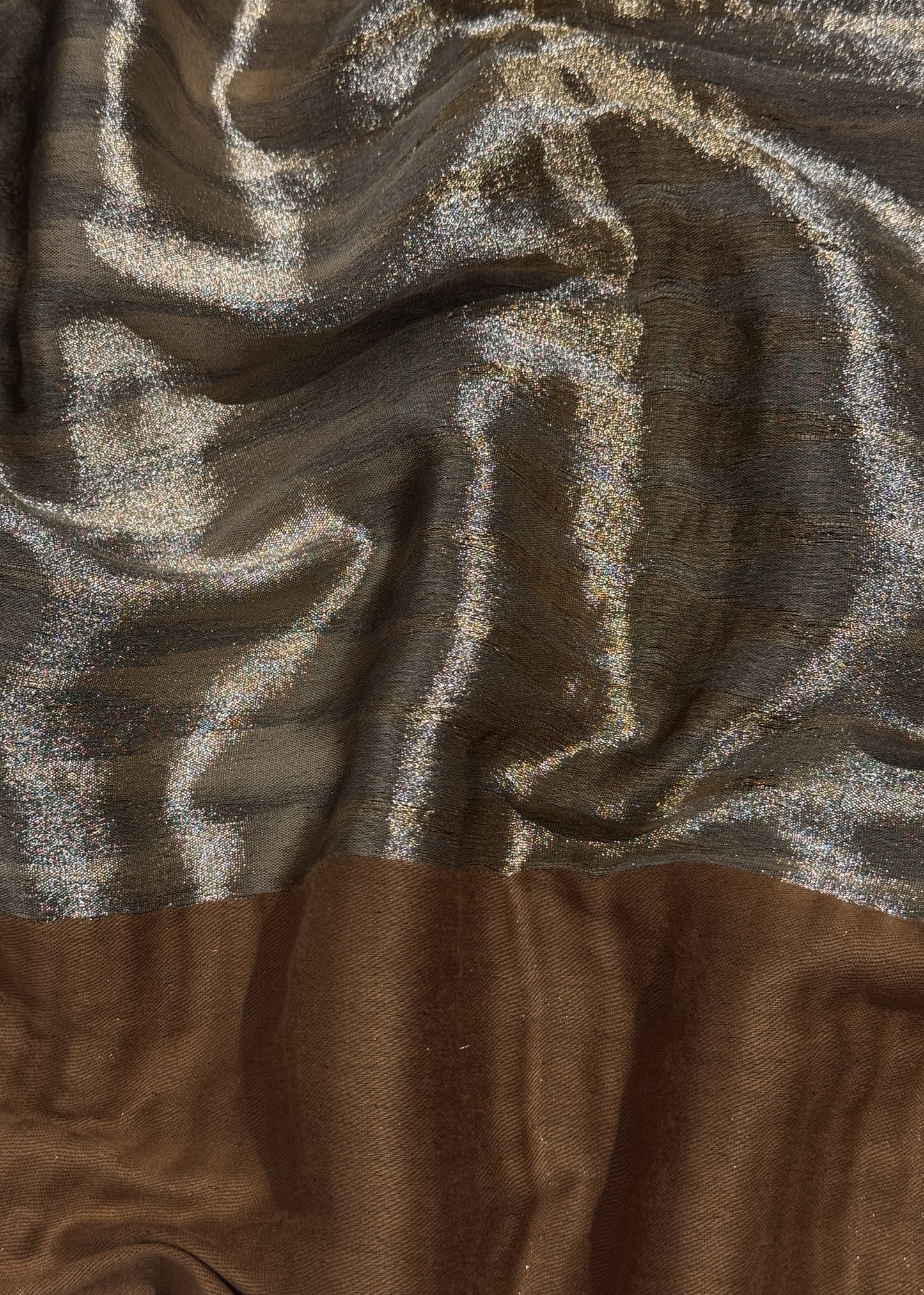 Pure wool double gold shaded stole