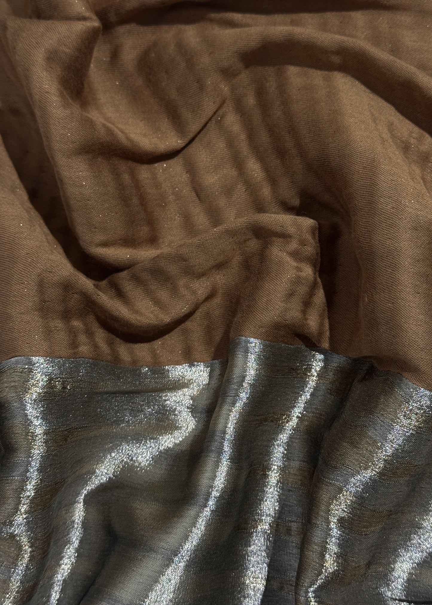 Pure wool double gold shaded stole