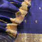 Deep Violet Handloom Raw Silk Suit With Kora Silk Dupatta