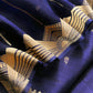 Deep Violet Handloom Raw Silk Suit With Kora Silk Dupatta