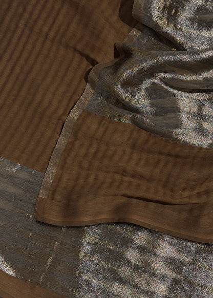 Pure wool double gold shaded stole