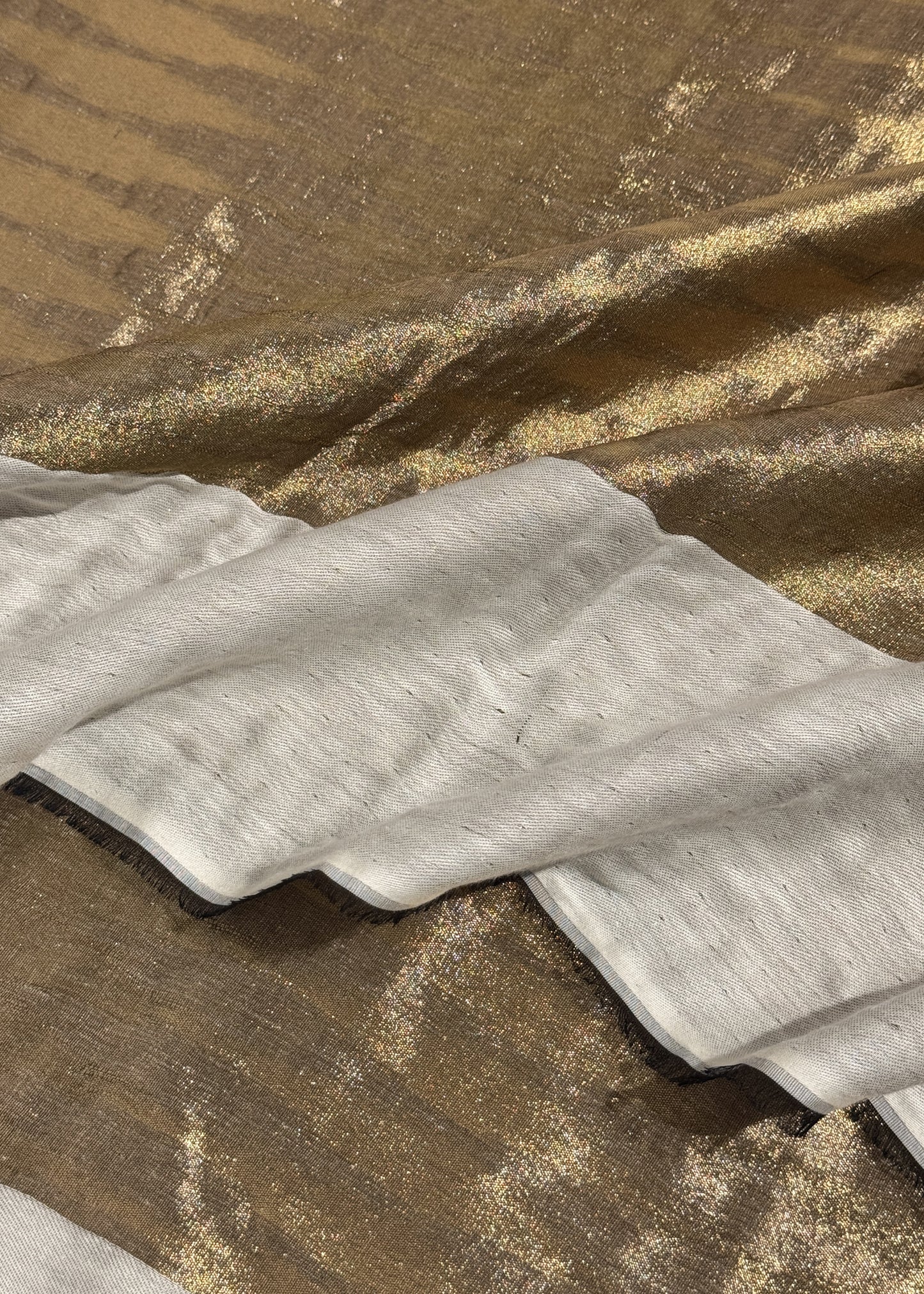 Pure wool double gold shaded stole