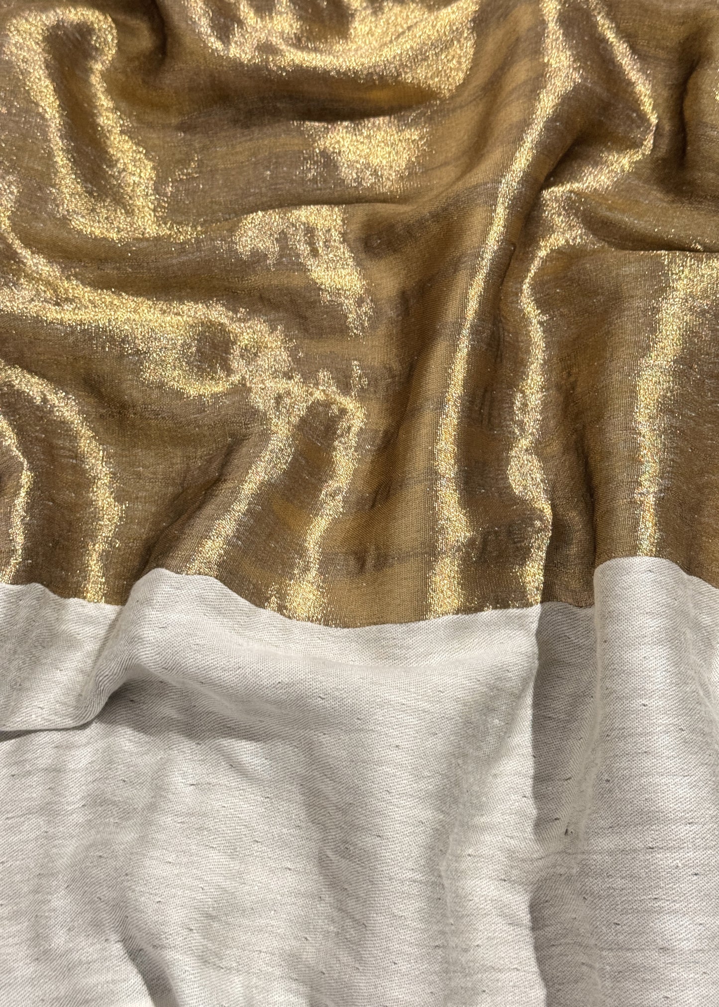 Pure wool double gold shaded stole