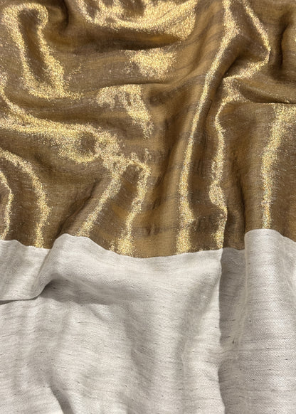 Pure wool double gold shaded stole
