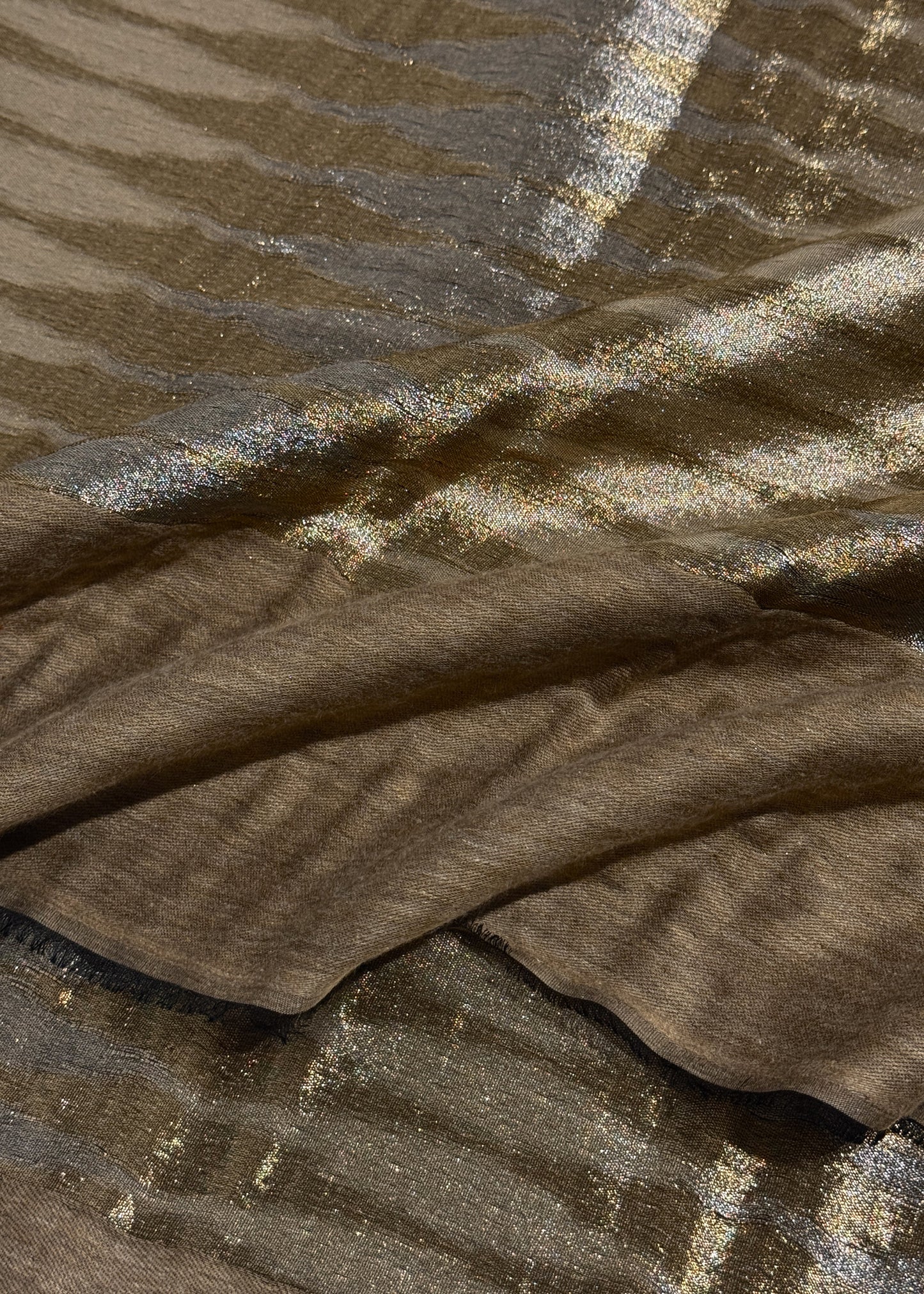 Pure wool double gold shaded stole