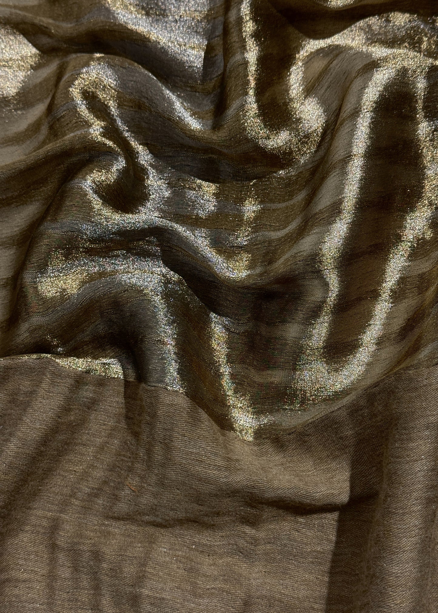 Pure wool double gold shaded stole